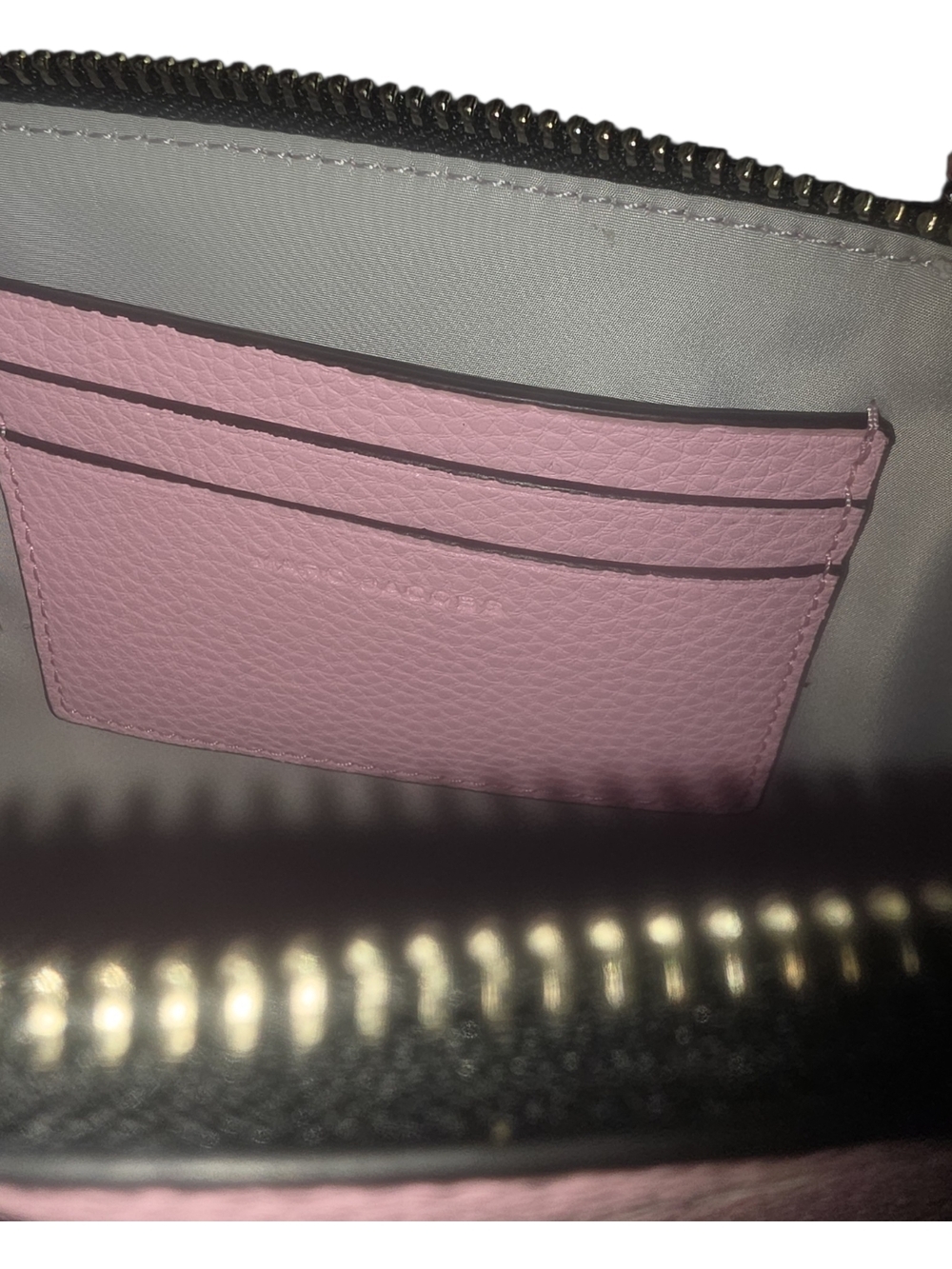 Authentic Small Marc Jacobs Pink Pebbled Leather Crossbody with Pom Doll Charm - Picture 4 of 6